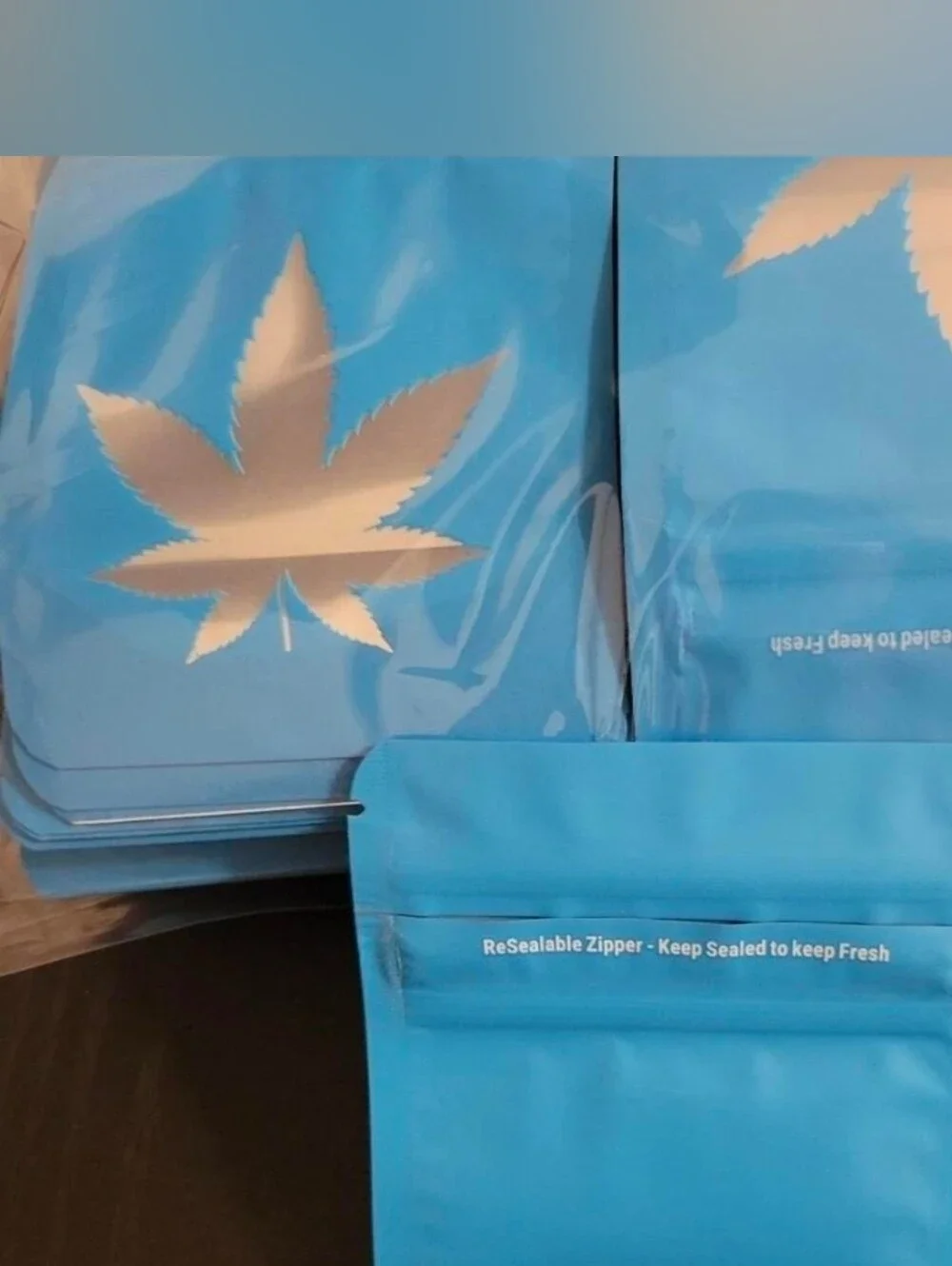 Blue, Green, and Red Party Favor Bags with Leaf Design 50 Count